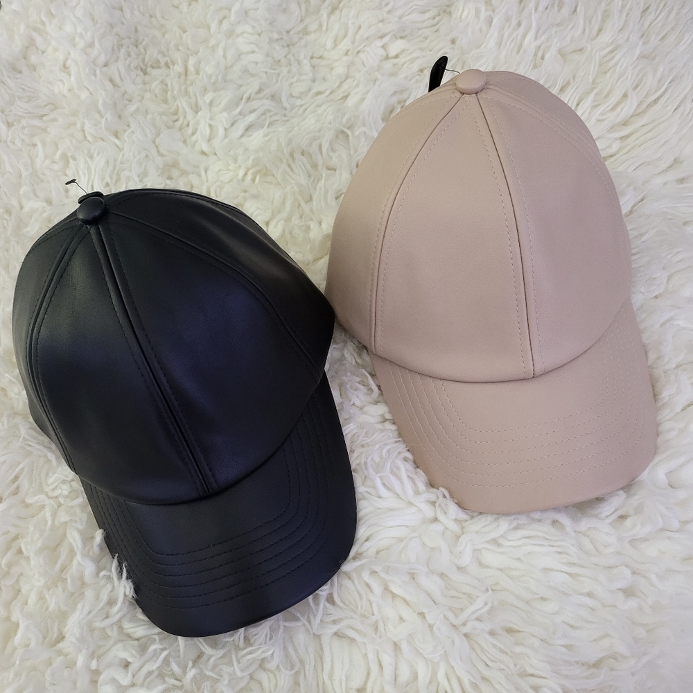 2  Express Faux Leather Baseball Hat